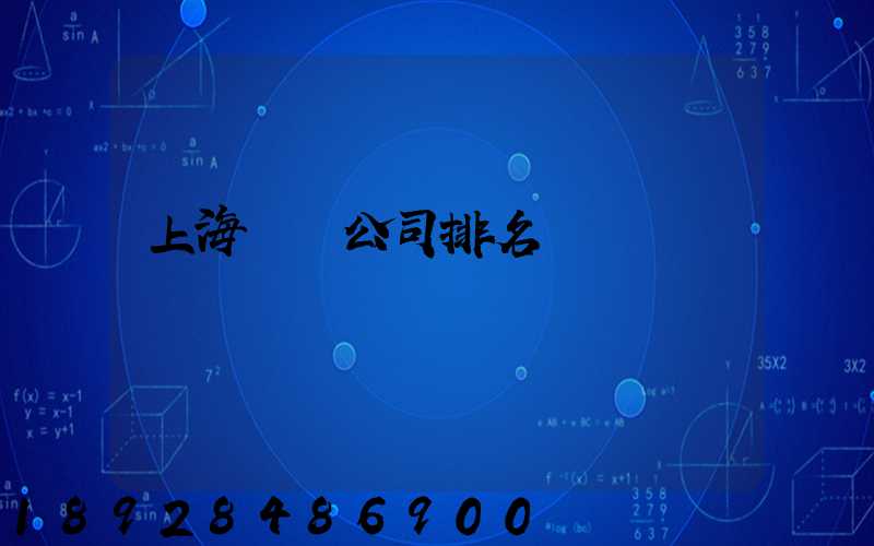 上海倉儲公司排名