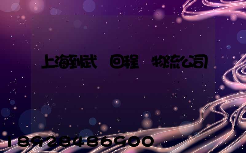 上海到武漢回程車物流公司