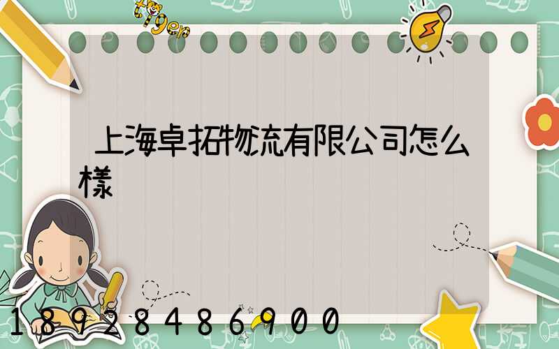 上海卓拓物流有限公司怎么樣