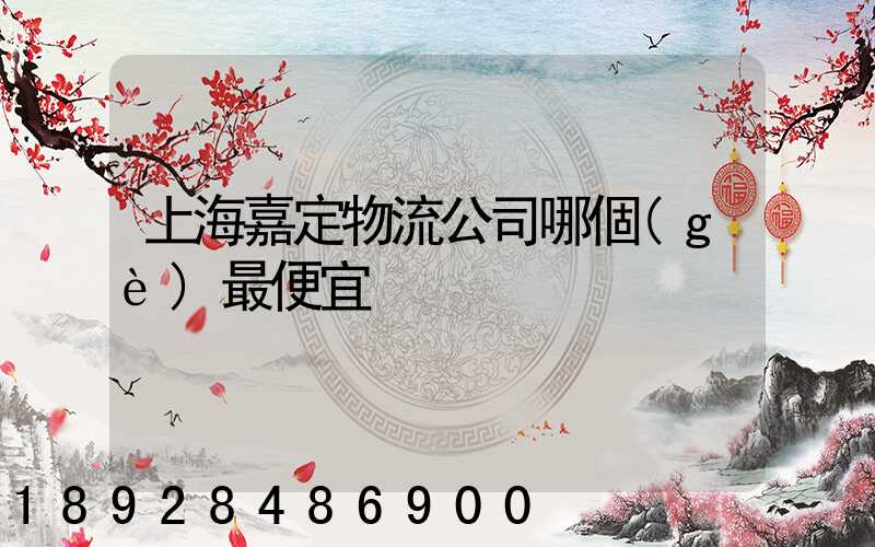 上海嘉定物流公司哪個(gè)最便宜