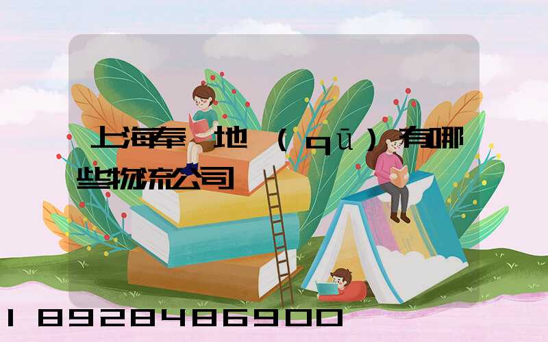 上海奉賢地區(qū)有哪些物流公司