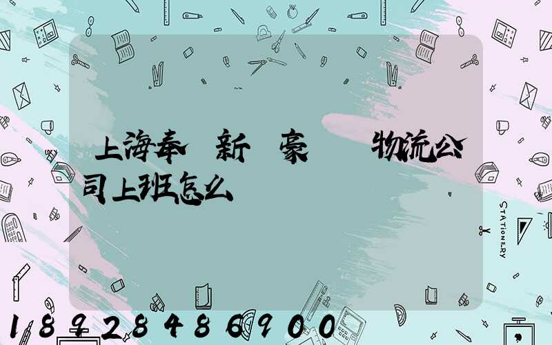 上海奉賢新銀豪國際物流公司上班怎么樣