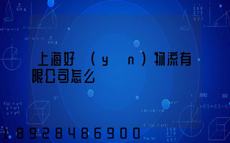 上海好運(yùn)物流有限公司怎么樣