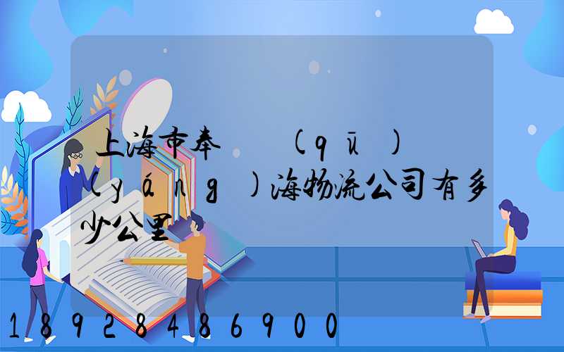 上海市奉賢區(qū)離揚(yáng)海物流公司有多少公里