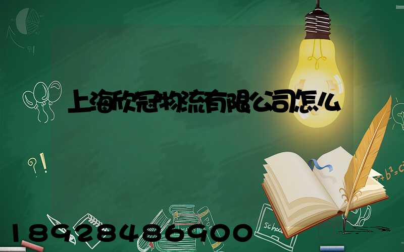 上海欣冠物流有限公司怎么樣