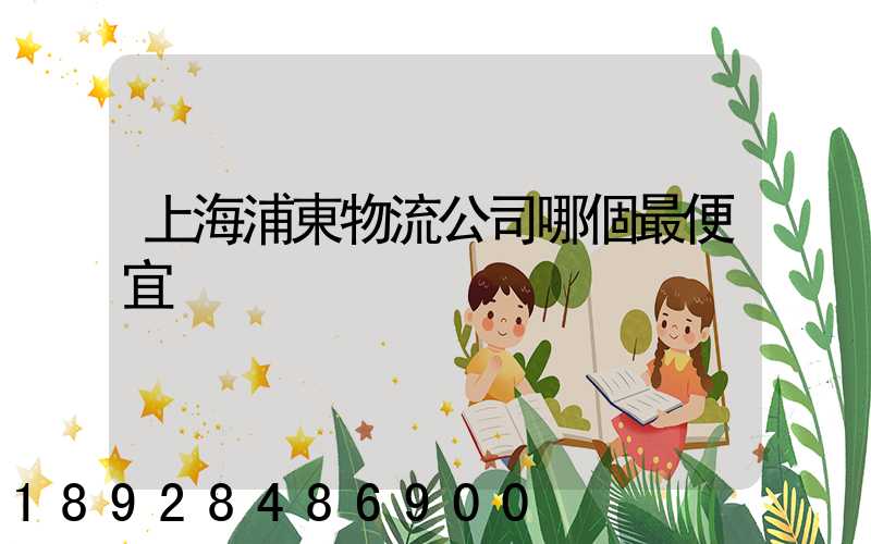 上海浦東物流公司哪個最便宜