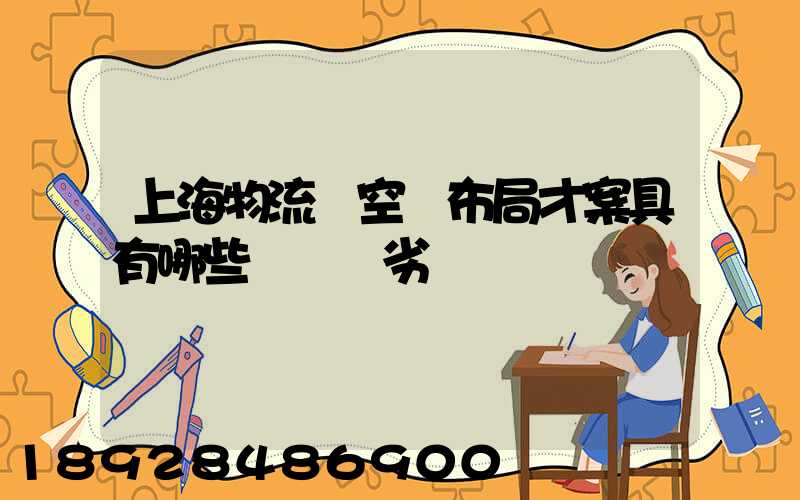 上海物流業空間布局才案具有哪些優勢與劣勢