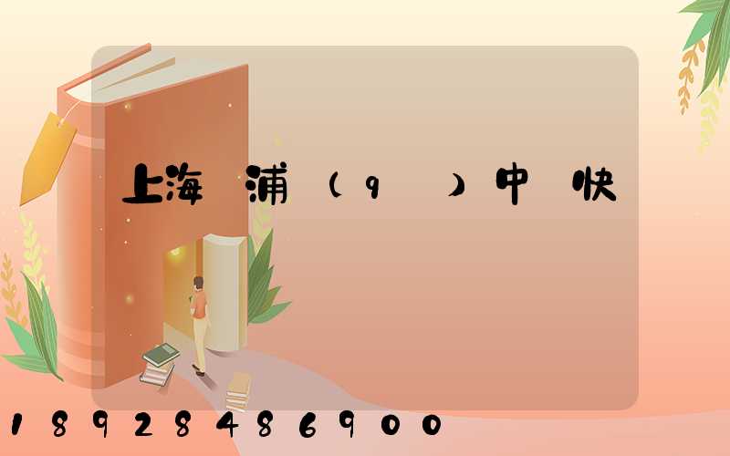 上海黃浦區(qū)中鐵快運