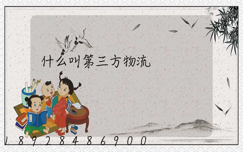 什么叫第三方物流