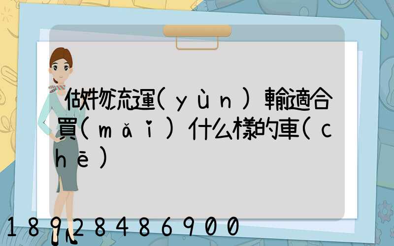 做物流運(yùn)輸適合買(mǎi)什么樣的車(chē)