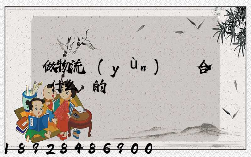 做物流運(yùn)輸適合買什么樣的車