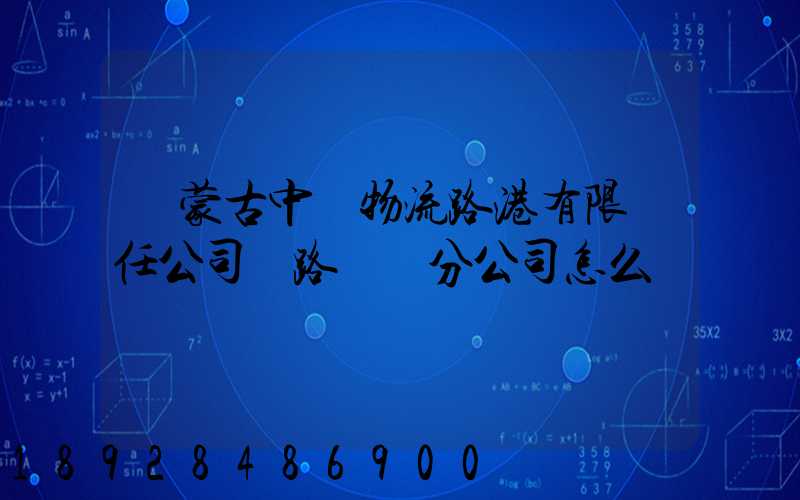 內蒙古中電物流路港有限責任公司鐵路運輸分公司怎么樣