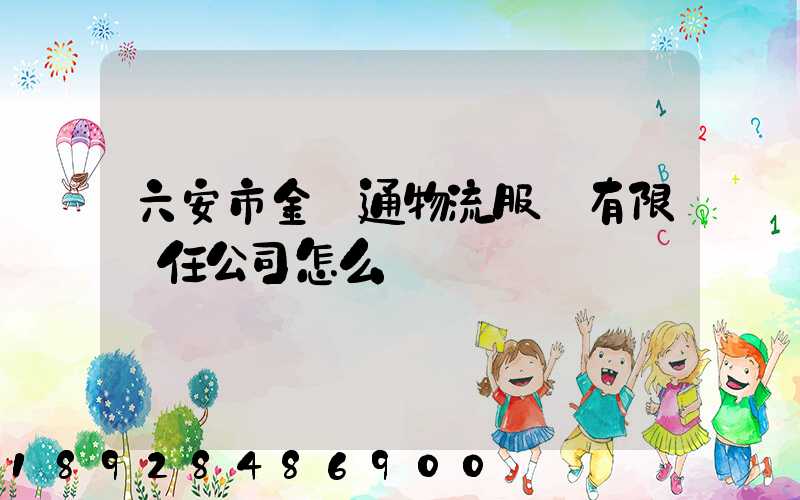 六安市金運通物流服務有限責任公司怎么樣