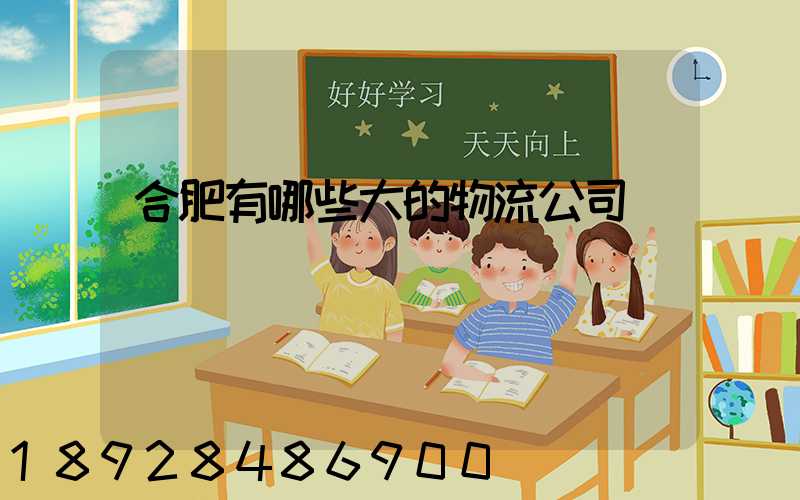 合肥有哪些大的物流公司