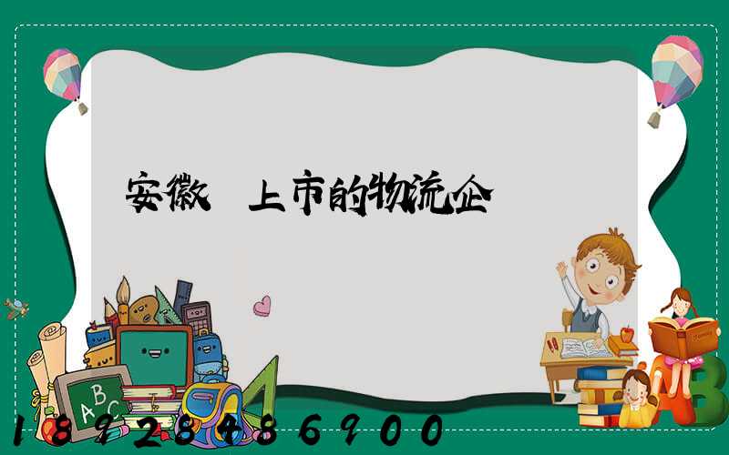 安徽沒上市的物流企業