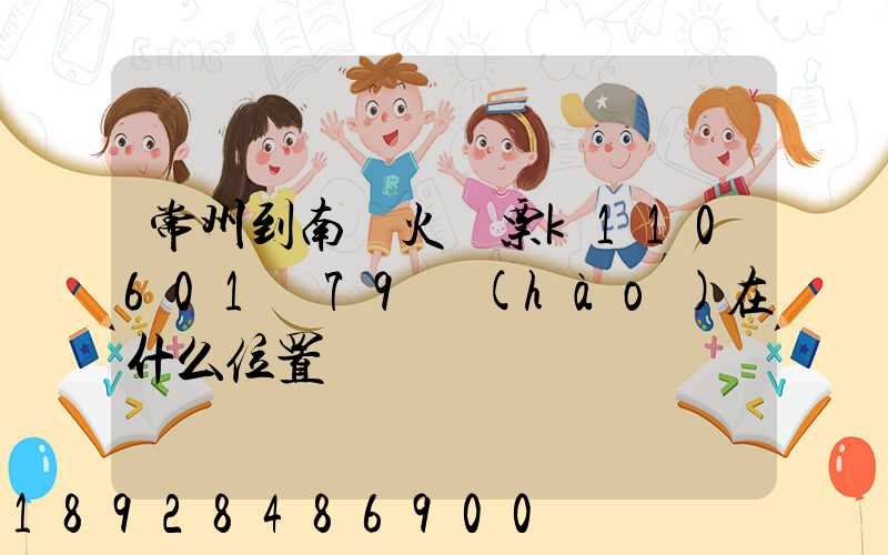 常州到南陽火車票k110601車79號(hào)在什么位置