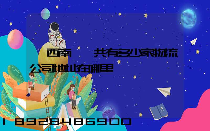 廣西南寧一共有多少家物流公司地址在哪里