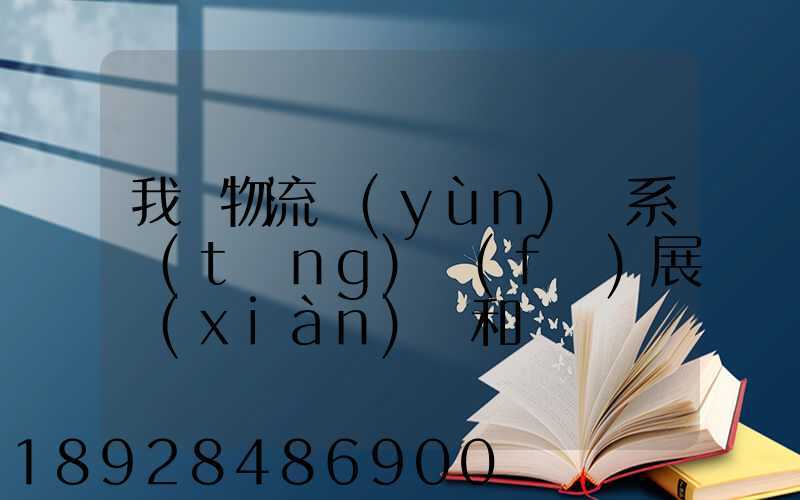 我國物流運(yùn)輸系統(tǒng)發(fā)展現(xiàn)狀和趨勢