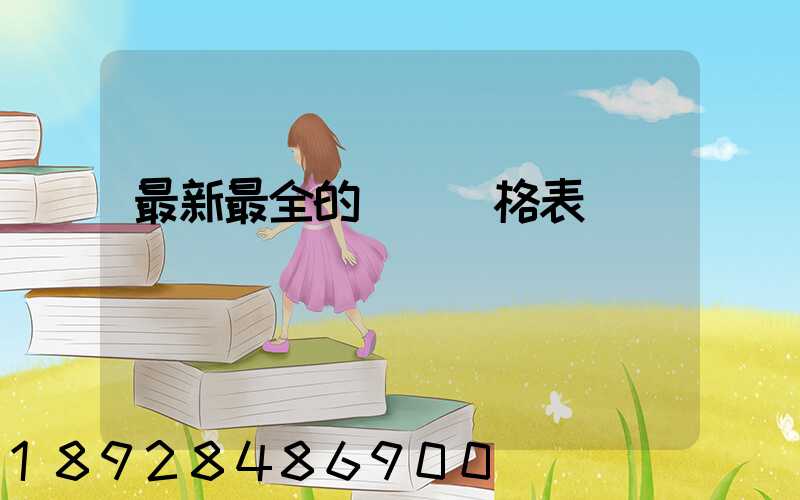 最新最全的閥門價格表