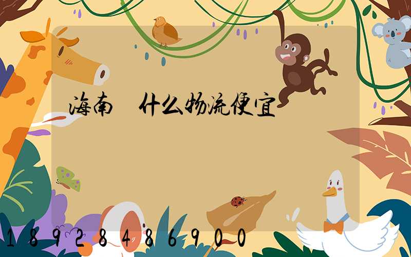 海南發什么物流便宜