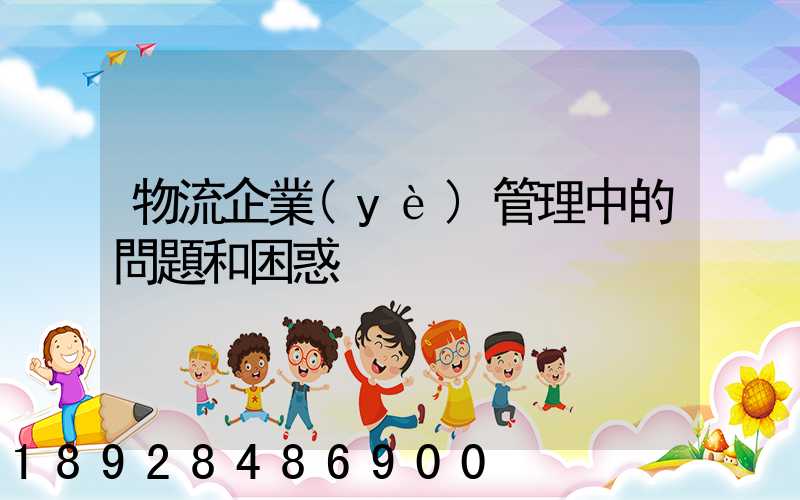 物流企業(yè)管理中的問題和困惑