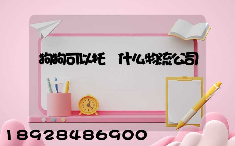 狗狗可以托運什么物流公司
