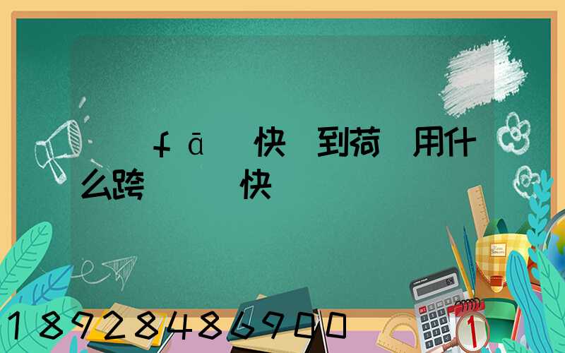 發(fā)快遞到荷蘭用什么跨國國際快遞