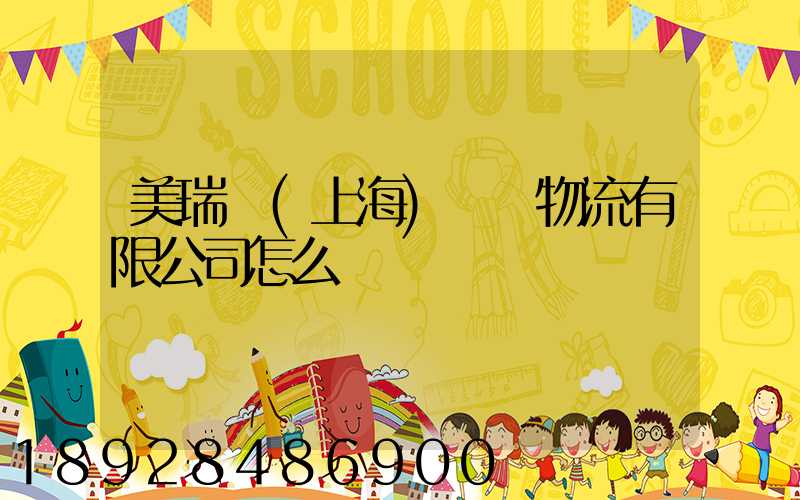 美瑞邇(上海)國際物流有限公司怎么樣