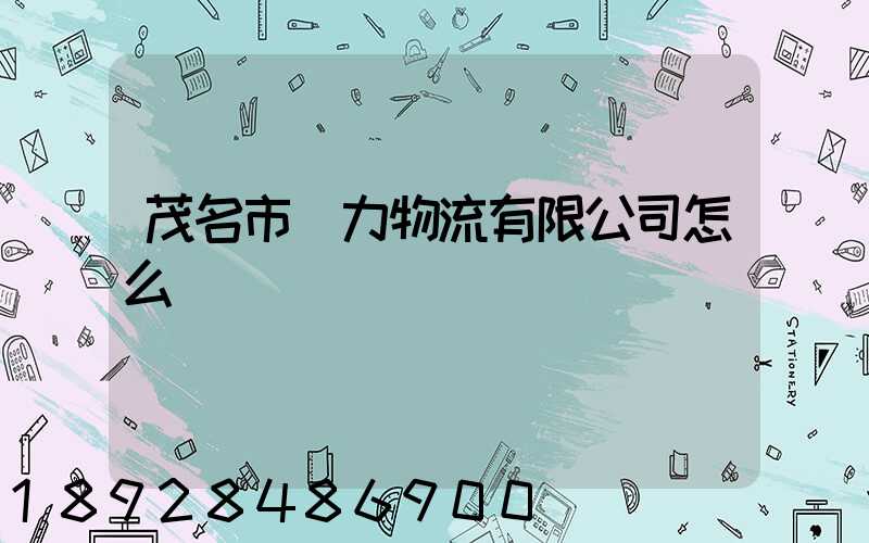 茂名市眾力物流有限公司怎么樣