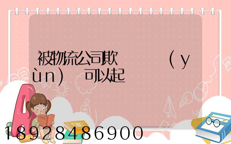 被物流公司欺騙買貨運(yùn)車可以起訴嗎