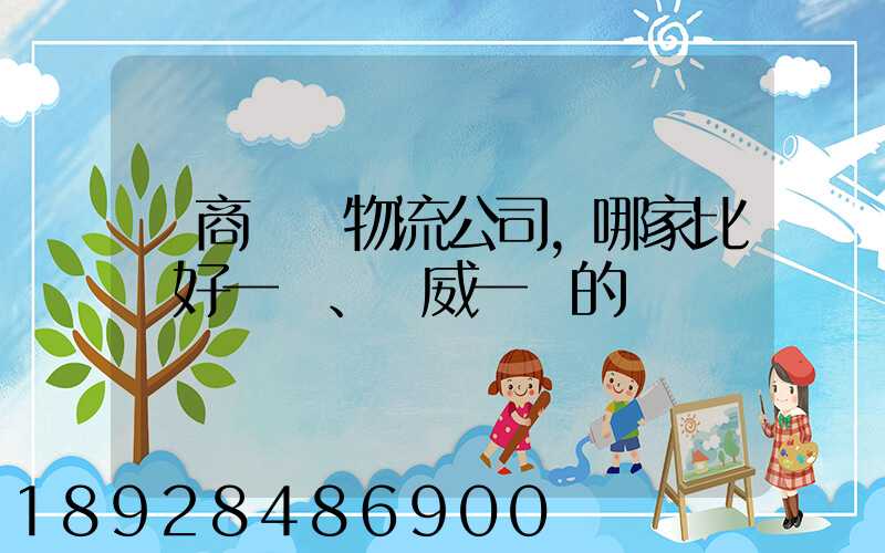 電商倉儲物流公司,哪家比較好一點、權威一點的